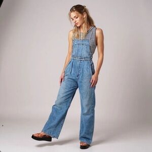 Citizens Of Humanity Light Wash Denim Wide-Leg Overalls